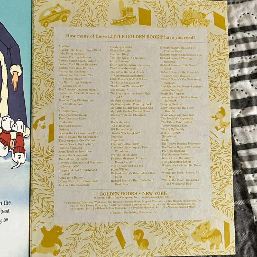 GOLDEN BOOKS 101 Dalmatians Snow Puppies Little Golden Book 1996 Disney 1st Ed